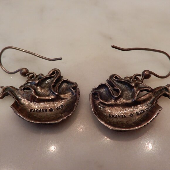 Kabana Silver Noah's Ark Dangle Earrings - Picture 2 of 4